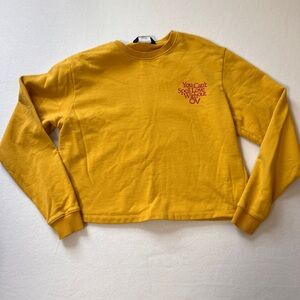 Outdoor Voices Mustard Yellow Sweatshirt Love without OV